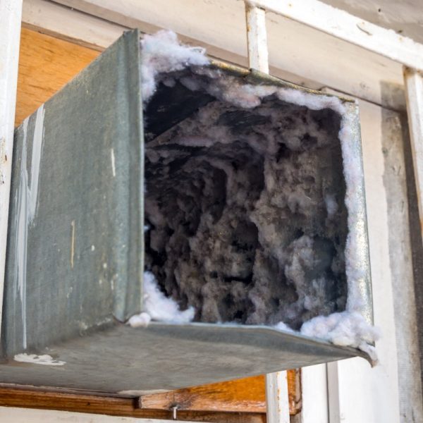 very dirty furnace duct