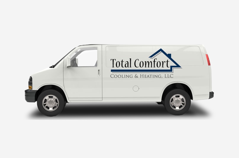 Picture of Total Comfort service van with Total Comfort logo on the side