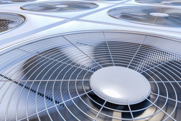 Close up view on HVAC units (heating, ventilation and air conditioning).